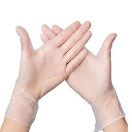The Real Touch Clear Vinyl Disposable Gloves - Powder-Free - Comfortable, Multi-Purpose Use for Cooking, Cleaning, Food Handling, Tattoo, and Kitchen Cleaning (100, XL)