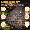 SHIKORI Grill Basket, Folding Detachable Handle Stainless Steel BBQ Grill
