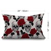 BGBDEIA Sugar Skull Cushion Cover Bastract Sugar Skull with Red