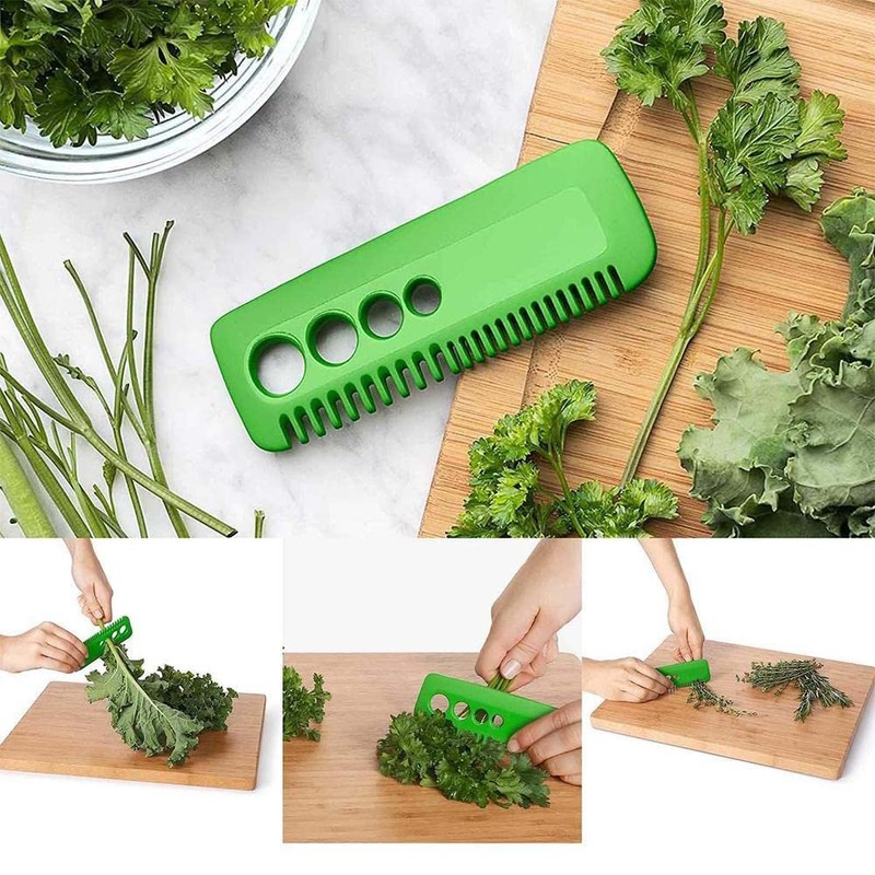 Green Leaf Herb Stripper,Vegetable Herb Eliminator Comb Kitchen Herb Leaf