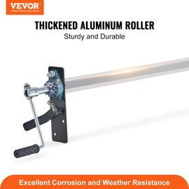 VEVOR Hand Crank Tarp Roller Kit, 64" to 104" Wide, Aluminum Alloy, Manual Cab Level Dump Truck Tarp Roller with 7" Sponge-Wrapped Handle, Perfect for Dump Trucks, Trailers, Trash Haulers (No Tarp)