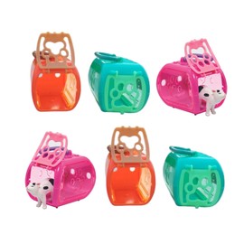 Set of 6 Kitty Corner Candy + Surprise, Novelty Candy with Kitty Figurine - Collect Them All!