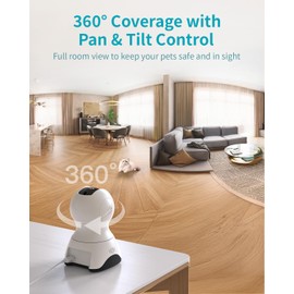VIMTAG 2.5K Indoor Camera – Pet, Dog, Cat & Baby Monitor with Phone App, Audio & Speaker, Nanny Cam, 360° View, 5G/2.4G WiFi, Motion Tracking, AI Dection, Night Vision, Home Security, SD/Cloud Storage