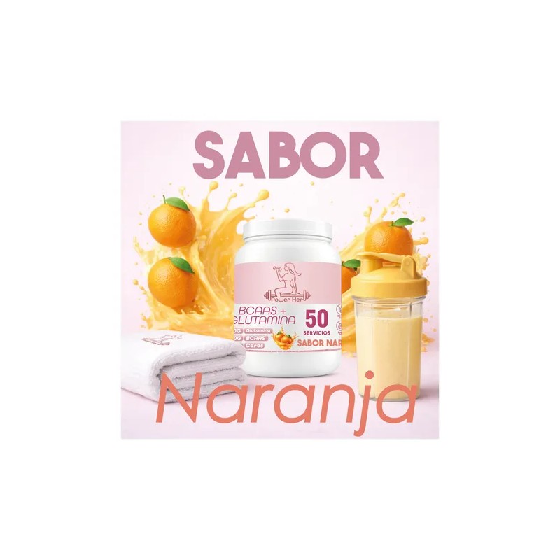 Aminoácidos Bcaas + Glutamina Powe Her 1kg De 50 Serv.