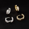 Txdvbls Gold Hoop Earrings Cartilage Mens Huggie Earrings Baguette Cubic