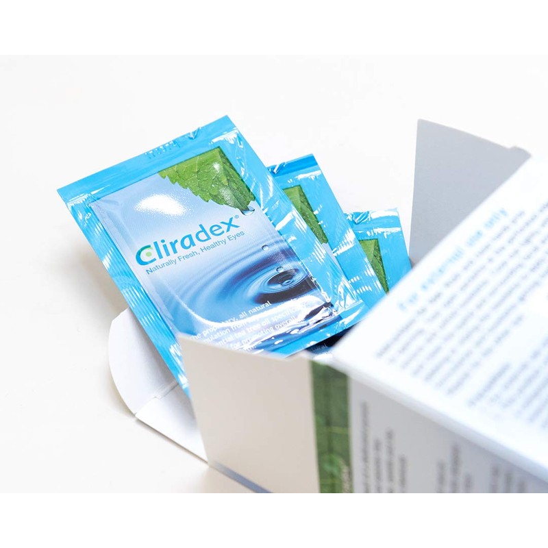 Cliradex Towelettes - Natural Face, Eyelash & Eyelid Cleanser -
