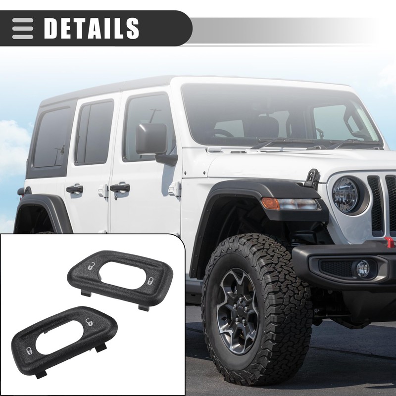 A ABSOPRO Jeep Wrangler JK 11-18 Door Switch Cover Black