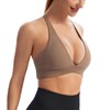 INIBUD Sports Bra for Women Push Up Strappy Workout Top