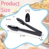 Acidea 9Inch Plastic Serving Tongs, 10Pcs Black Reusable or Disposable