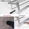 Burkey Toallero Doble Acero Inoxidable Baño De Pared Con 5