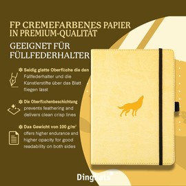 Dingbats* - Animal World Notebook A5 Lined - Hardcover Made of Vegan Leather for Work, Travel, Uni - with Elastic Closure Band