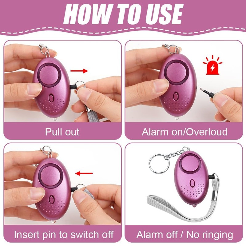 Flintronic 3 Pack Personal Alarm