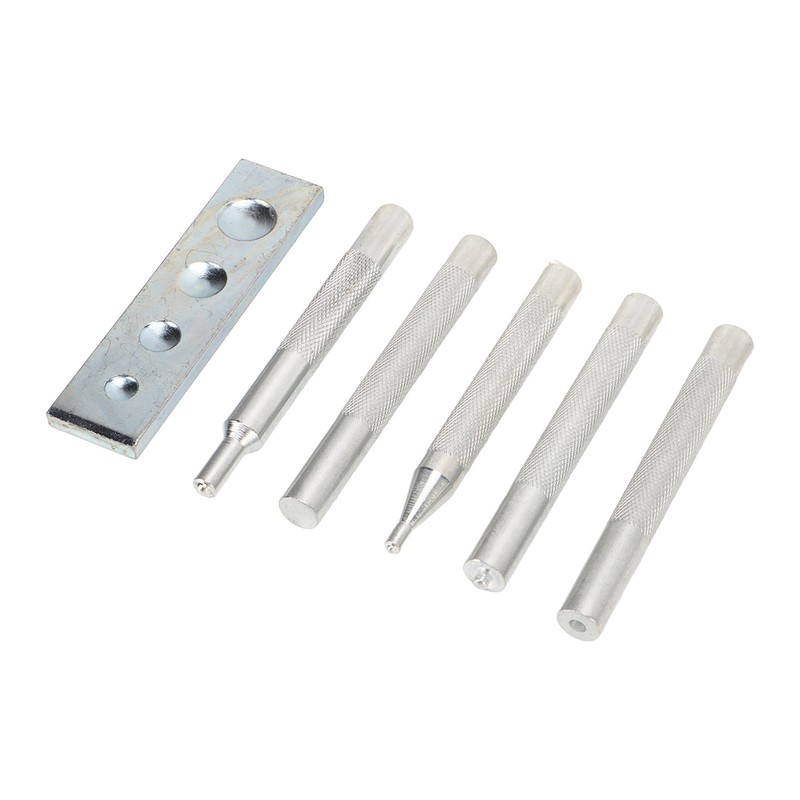 5pcs Snap Rivet Setter Die Punch Snap Kit Large Installation