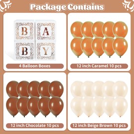 Cielito Lindo Baby Shower, 34 PCS Cielito Lindo Party Decorations with 4 Mexican Papel Picado Baby Boxes and 30 Balloons for Gender Reveal, Birthday, Fiesta Party Supplies and Photo Props