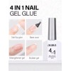 Aiusa Pegamento Para Uñas Soft Gel 15 Ml 4 En