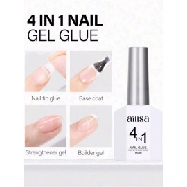 Aiusa Pegamento Para Uñas Soft Gel 15 Ml 4 En 1, Para Curado Uv