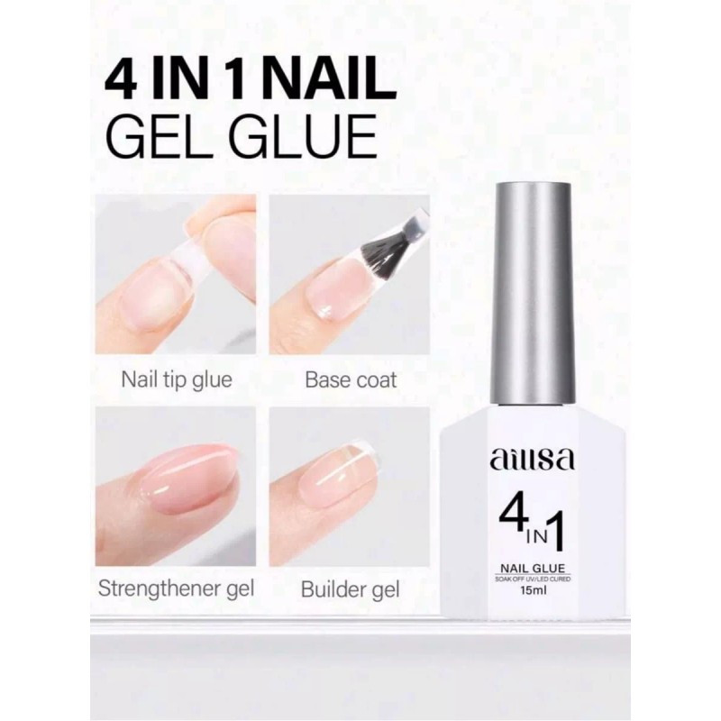 Aiusa Pegamento Para Uñas Soft Gel 15 Ml 4 En