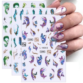 6 Colors Marble Nail Art Stickers 3D Gold Glitter Marble Nail Decals for Nail Art Irregular Line Nail Stickers Self Adhesive Stickers Watercolor Nail Designs Supplies for Women Nails Tips Decoration