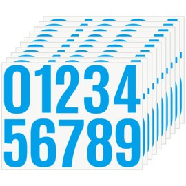 10 Sheets 100 Pcs Vinyl House Numbers for Mailbox, 4 inch Self-Adhesive Number Stickers,Waterproof Mailbox Numbers Sticker for Mailbox,Window,Door,Business,Cars,Boats,trash can,Address Number (Blue)
