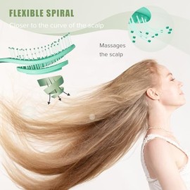 SHINLEA Cepillo desenredante para el cabello sin tirones para el cuero cabelludo, cepillo desenredante para hombres, mujeres y niños, también para riz