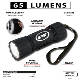 Performance Tool W2494 Storm 3-Pack 65 Lumen Composite Flashlights (Sold as 1 Pack)