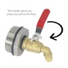 2" Water Drum Faucet Spigot 3/4" Brass Barrel Faucet for