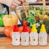 4Pcs Mini Ketchup Squeeze Bottles, 25ml Refillable Container for Condiments,