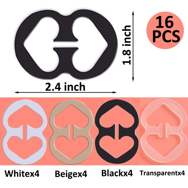 W-Plus 16PCS Bra Strap Clips to Make Racerback - Bra