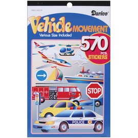 Darice 2510-88 Sticker Book - Vehicle Movement - 570 Stickers Vehicle Movement Sticker Books