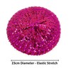 Cadoline Hot Pink Womens Elastic Sequin Polyester Flapper Cap Hat