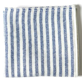 Sasawashi Gauze Handkerchief (25 x 25cm), Navy Stripe