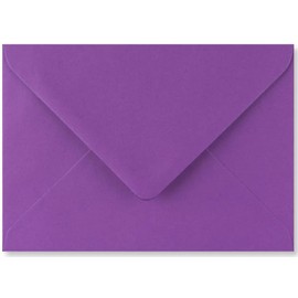 133mm x 184mm envelopes for Greeting Cards Wedding Invitation Crafts Coloured Envelopes - Pack of 15 Envelopes (Bright Purple)