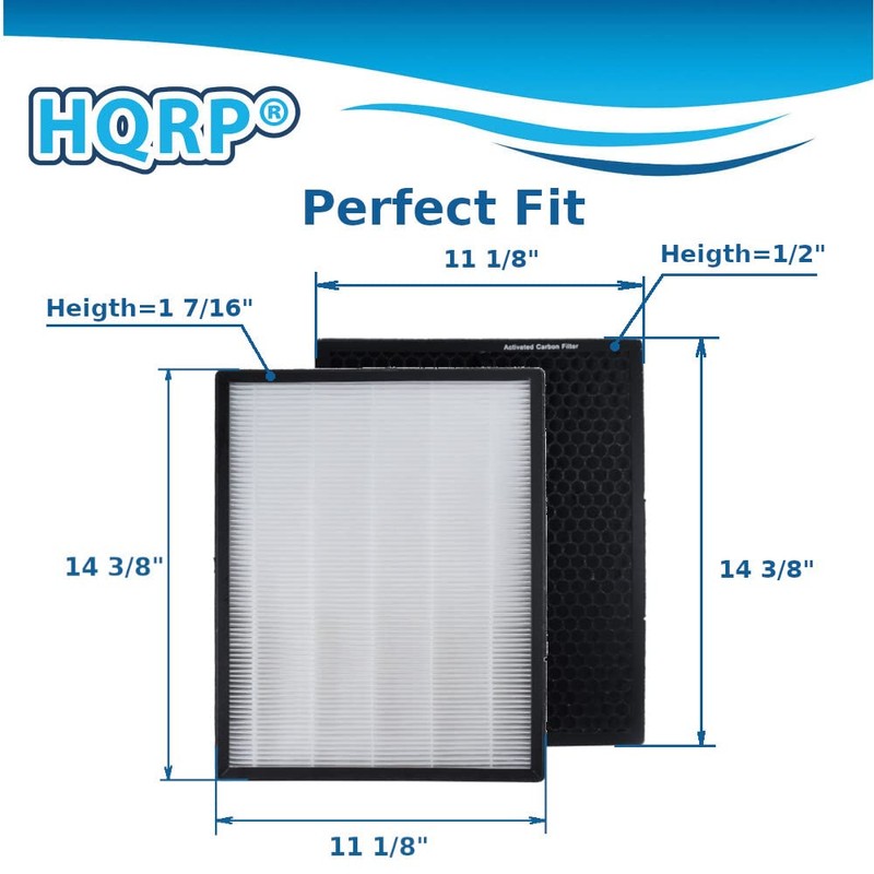 HQRP 2-Pack Filter Kit Compatible with Alexapure Breeze 3049 AP-B102