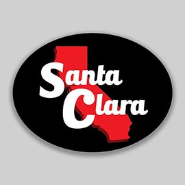 JMM Industries Santa Clara California City Vinyl Decal Sticker Car Window Bumper Yeti Planner Organizer 2 Pack 4.5-Inches by 3.5-Inches Premium Quality UV Protective Laminate PDS1624