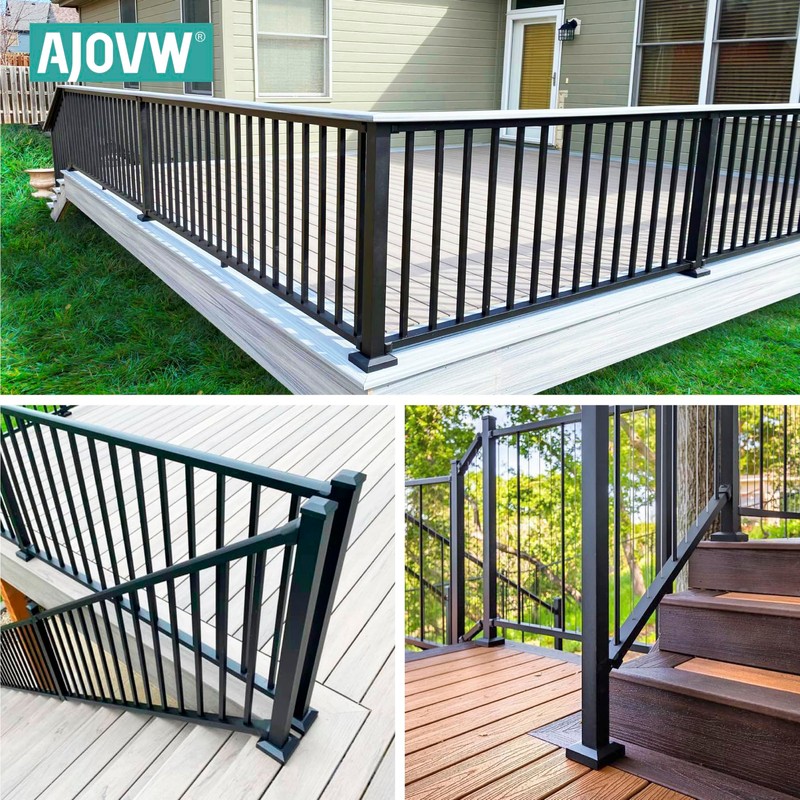 AJOVW 8Pcs 1.5" (1.5" Post/4" Base) Aluminum Post Base Cover,