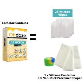 Ohdaze Rosin Nylon Filter Press Bags 25 Micron 40 Pack 2x4inch Micron Press Bags