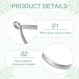 M METERXITY 50-Pack Open Bezels for Resin, Teardrop Shape Open Back Bezel Pendants for Resin Jewelry Making/DIY Earrings Necklace, Alloy Hollow Frame Pendants [Silver Tone]