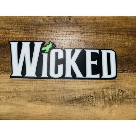 Wicked Logo 3D sign Self Standing Display Wall Shelf Art Witch