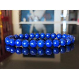 RAYON Lapis Lazuli bead bracelet MEN No Dyes or treatment Stretch 8mm