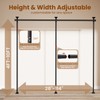 Bonpally Room Divider Curtain Rod, No Drilling Tension Rod for