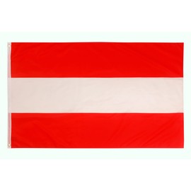 Aricona Austria Flag 90 x 150 cm, Austrian National Flag with Brass Eyelets, Weatherproof Flag for Flagpole, 100% Polyester