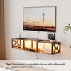 NinPeen Floating TV Stand with Power Outlets,Wall-Mounted Entertainment Console with