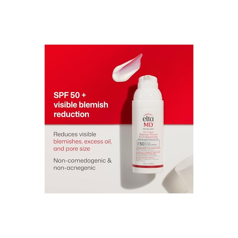 EltaMD Protector solar con protección UV transparente y equilibrador de