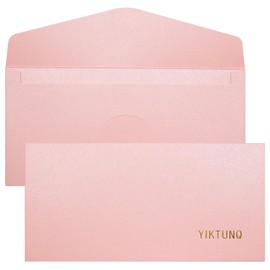 YIKTUNQ Self Seal Craft Envelopes, 10 Pack Thick Kraft Envelope for Wedding/Greeting/Thank You Cards/Business - Pink