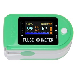 Virolizer Oxygen Saturation Monitor, Fingertip Pulse Oximeter Blood Oxygen Monitor SpO2 Oximeter LED Display, Auto-Sleep Function with Carry Case