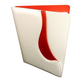 Senior Padfolio with Calculator, Business Portfolio with Lined Notepad, Pen Loop, Personal Organizer for Business Meetings and Travel, Professional Document Holder (Red)