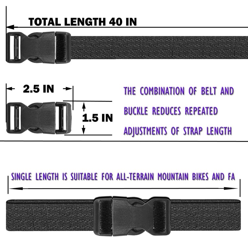 Woyeainy 3 Pack Adjustable with Buckles Bike Rack Straps Bicycle