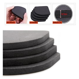 SHULLIN Pack of 8 silent feet pads, noise-dampening mat, washing machine mat, vibration damper pads, anti-vibration pads, 7.7 x 7.7 x 0.7 cm, universal vibration damper for household appliances