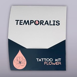 Flower Tattoo Kit (5 Tattoos) - Temporalis® | Ephemeral, Vegan and Waterproof Tattoo - EU Certified Cosmetics - Lasts 1-2 Weeks