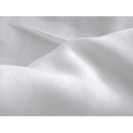 Premium Light Weight Natural Muslin 100% Cotton Fabric by M&J® (White)